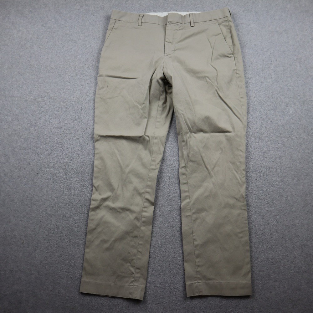 Express Pants Mens 32x30 Photographer Khaki Chinos Slim Fit Cotton Spandex Solid